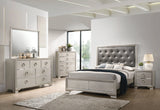 Salford Eastern King Panel Bed Metallic Sterling And Charcoal Grey - 222721KE Pie's Variety Store