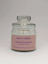 QAPLA DESIGN - Time To Unwind - Ylang Ylang & Lavender Soy Coconut Wax with 100% Essential Oils