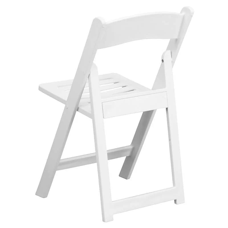 2 Pk. HERCULES Series 1000 lb. Capacity White Resin Folding Chair with Slatted Seat [2-LE-L-1-WH-SLAT-GG] Fl Furniture
