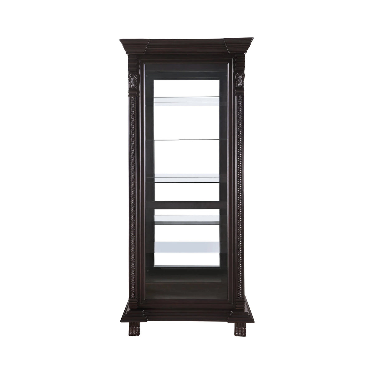 6-Shelf Rectangular Curio Cabinet Cappuccino And Clear - 4715 Pie's Variety Store