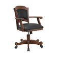 Turk Game Chair With Casters Black And Tobacco - 100872 Pie's Variety Store