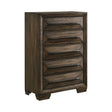 Preston 5-Drawer Chest Rustic Chestnut - 205445 Pie's Variety Store