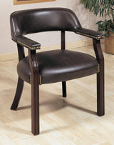 Upholstered Office Chair With Nailhead Trim Blue - 511N Pie's Variety Store