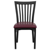 HERCULES Series Black School House Back Metal Restaurant Chair - Black Vinyl Seat [XU-DG6Q4BSCH-BLKV-GG] Pie's Variety Store