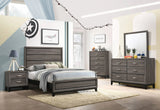 Watson Queen Bed Grey Oak And Black 4PC Set - SET4PC212421Q Pie's Variety Store