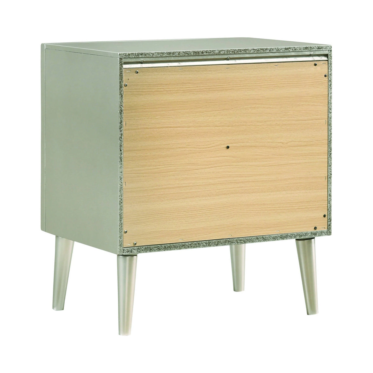 Ramon 2-Drawer Nightstand Metallic Sterling - 222702 Pie's Variety Store