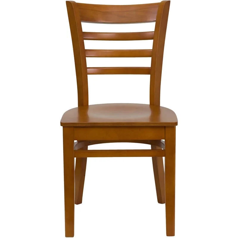 HERCULES Series Ladder Back Cherry Wood Restaurant Chair [XU-DGW0005LAD-CHY-GG] Pie's Variety Store
