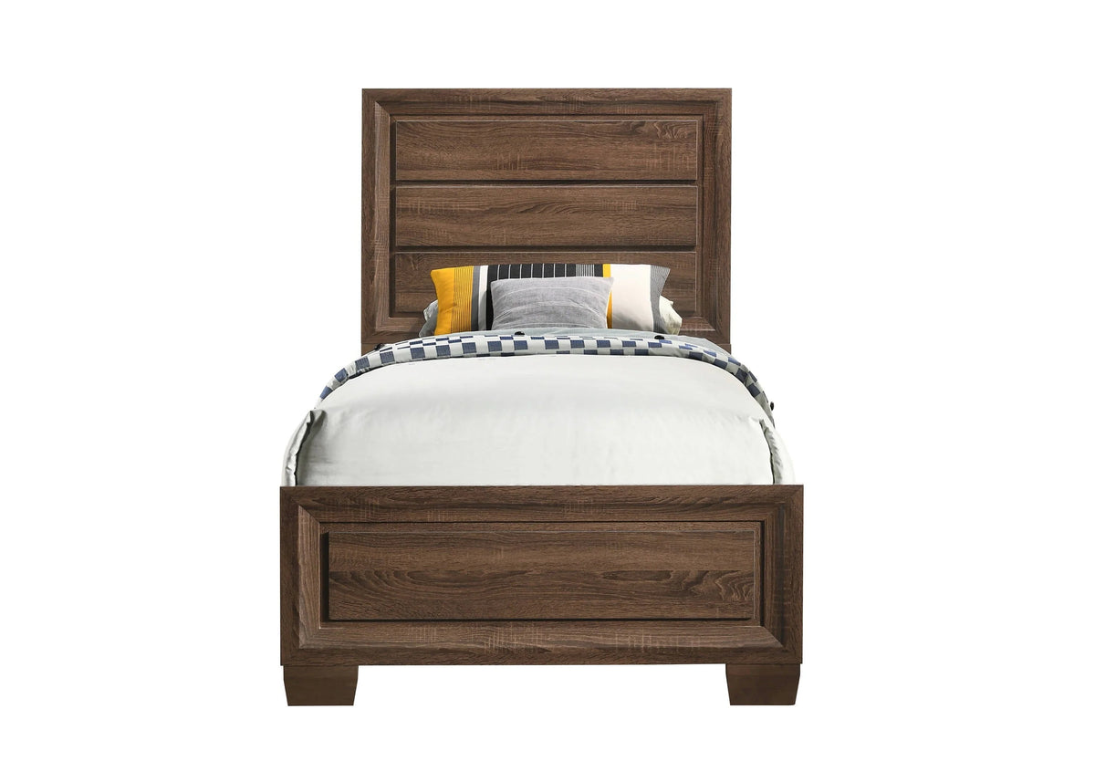 Brandon Twin Panel Bed Medium Warm Brown - 205321T Pie's Variety Store