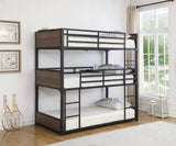 Nickerson Twin Triple Bunk Bed Matte Black - 401080T A-Z Store Nadia