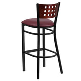  Black Vinyl Seat [XU-DG-60118-MAH-BAR-BLKV-GG] Pie's Variety Store