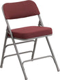 HERCULES Series Premium Curved Triple Braced & Double Hinged Burgundy Fabric Metal Folding Chair [AW-MC320AF-BG-GG] Pie's Variety Store