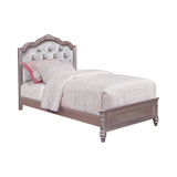 Caroline Twin Upholstered Bed Metallic Lilac And Grey - 400890T Pie's Variety Store