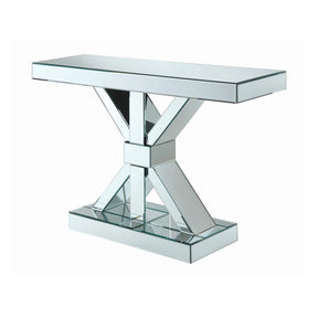 Reventlow X-Shaped Base Console Table Clear Mirror - 950191 Pie's Variety Store