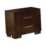 Jessica 2-Drawer Nightstand Cappuccino - 200712 Pie's Variety Store