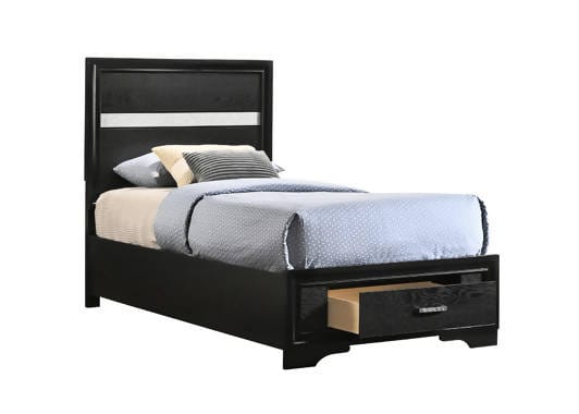 Miranda Twin Storage Bed Black - 206361T Pie's Variety Store