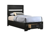 Miranda Twin Storage Bed Black - 206361T Pie's Variety Store