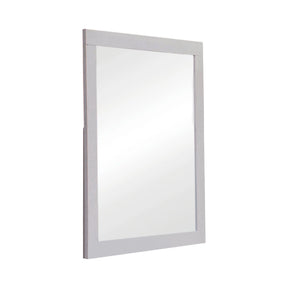 Jessica Rectangular Mirror White - 202994 Pie's Variety Store