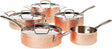 Cuisinart ﻿Hammered Collection Copper Tri-Ply Stainless 9 Piece Cookware Set - CU-HCTP-9 Elegant AccScents