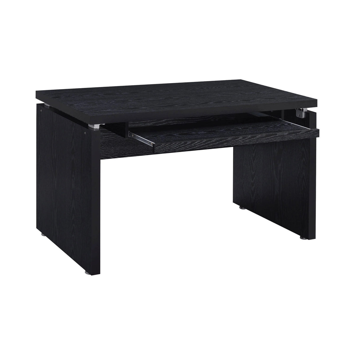 Russell Computer Desk With Keyboard Tray Black Oak - 800821 coastmega