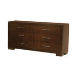 Jessica 6-Drawer Dresser Cappuccino - 200713 Pie's Variety Store