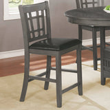 Lavon Upholstered Counter Height Stools Black And Medium Grey (Set Of 2) - 108219 Pie's Variety Store