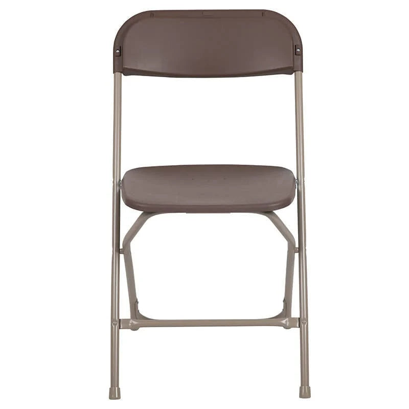 2 Pk. HERCULES Series 650 lb. Capacity Premium Brown Plastic Folding Chair [2-LE-L-3-BROWN-GG] Fl Furniture