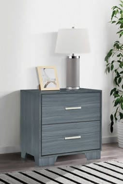 Julian 2-Drawer Nightstand Dark Grey Oak - 223152 Pie's Variety Store