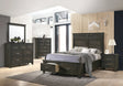 Newberry Queen Storage Bed Bark Wood 4 PIECE Set - SET4PC205430Q Pie's Variety Store