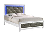 Whitaker Queen Bed With LED Lighting White - 223331Q Pie's Variety Store