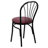 HERCULES Series Fan Back Metal Chair - Burgundy Vinyl Seat [XU-698B-BGV-GG] Pie's Variety Store
