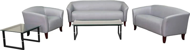HERCULES Imperial Series Reception Set in Gray LeatherSoft - 111-SET-GY-GG Pie's Variety Store