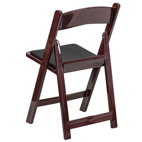2 Pk. HERCULES Series 1000 lb. Capacity Red Mahogany Resin Folding Chair with Black Vinyl Padded Seat [2-LE-L-1-MAH-GG] Fl Furniture