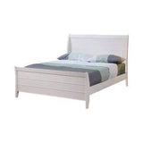 Selena Full Sleigh Platform Bed White 4PC Set - SET4PC400231F A-Z Store Nadia
