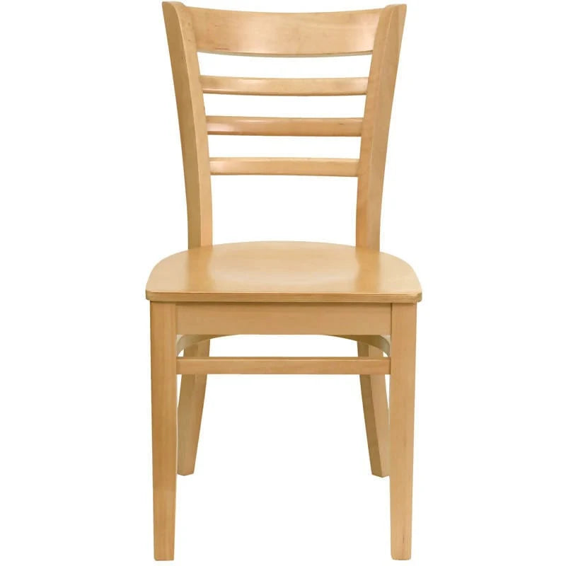 HERCULES Series Ladder Back Natural Wood Restaurant Chair [XU-DGW0005LAD-NAT-GG] Pie's Variety Store