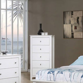 Selena 5-Drawer Chest White - 400235 Pie's Variety Store
