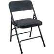 2-Pack Advantage Black Padded Metal Folding Chair - Black 1-in Fabric Seat [DPI903F-BLKBLK-2] Fl Furniture