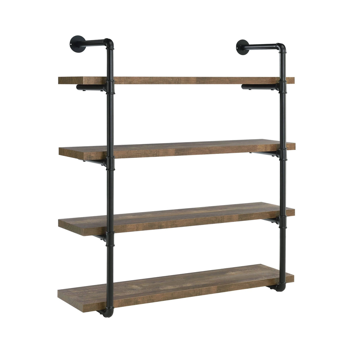40-Inch Wall Shelf Black And Rustic Oak - 804417 Pie's Variety Store