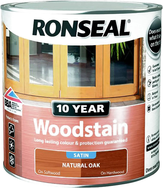 Ronseal 10 Year Woodstain (Natural Oak) 2.5 Litres - 38694 Elegant AccScents