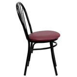 HERCULES Series Fan Back Metal Chair - Burgundy Vinyl Seat [XU-698B-BGV-GG] Pie's Variety Store