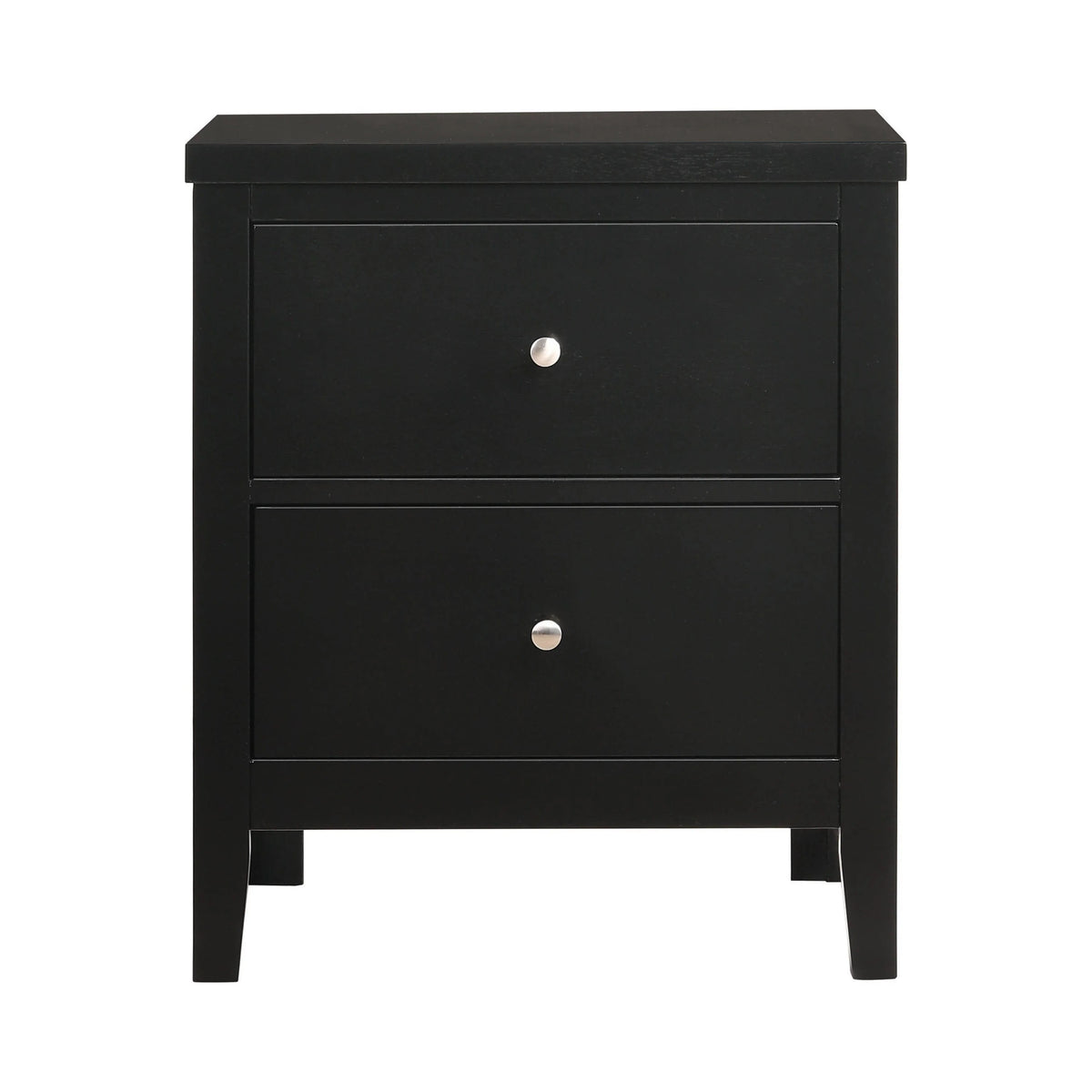 Carlton 2-Drawer Rectangular Nightstand Black - 215862 Pie's Variety Store