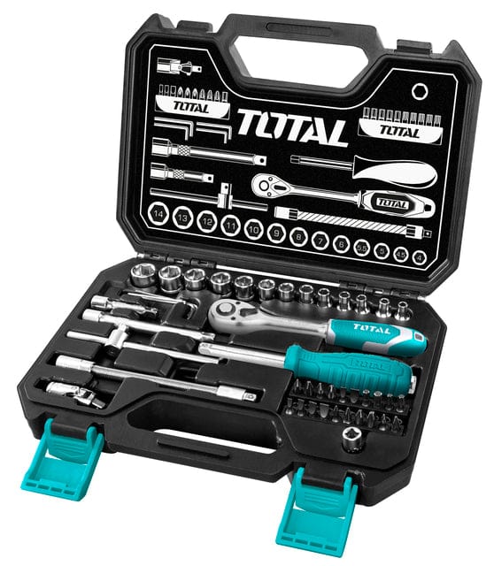 TOTAL 45PCS 1/4" SOCKET SET (THT141451) TOTAL TOOLS
