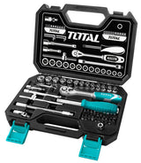 TOTAL 45PCS 1/4" SOCKET SET (THT141451) TOTAL TOOLS