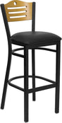  Black Vinyl Seat [XU-DG-6H3B-SLAT-BAR-BLKV-GG] Pie's Variety Store