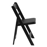HERCULES Series Folding Chairs with Padded Seats | Set of 2 Black Resin Folding Chair with Vinyl Padded Seat [2-LE-L-1-BLACK-GG] Pie's Variety Store