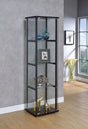 4-Shelf Glass Curio Cabinet Black And Clear - 950171 Pie's Variety Store