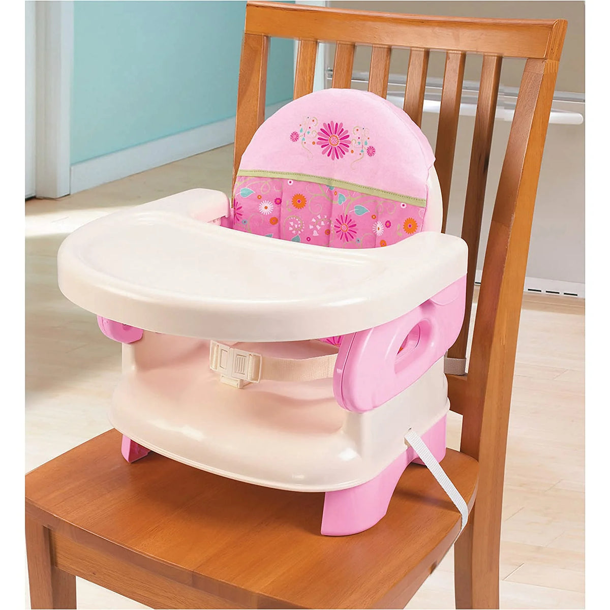 Summer Infant Deluxe Comfort Folding Booster Seat Pink Happiness: 3-point restraint system