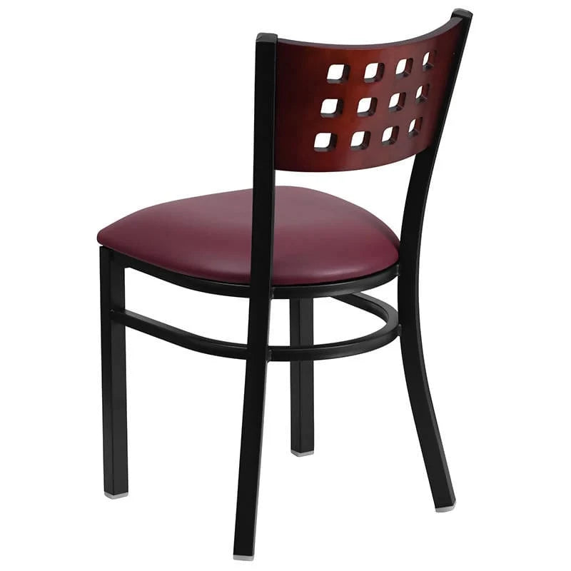  Black Vinyl Seat [XU-DG-60117-MAH-BLKV-GG] Pie's Variety Store