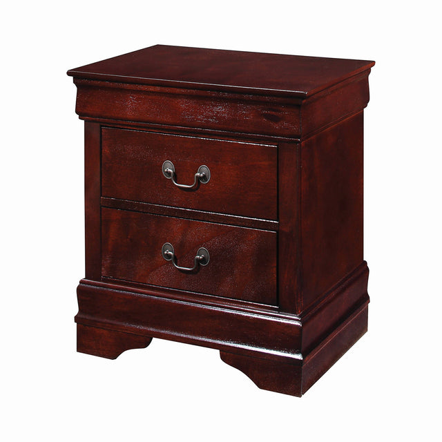 Louis Philippe 2-Drawer Nightstand Cherry - 222412 Pie's Variety Store