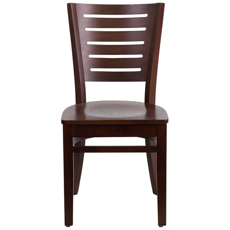 Darby Series Slat Back Walnut Wood Restaurant Chair [XU-DG-W0108-WAL-WAL-GG] Pie's Variety Store