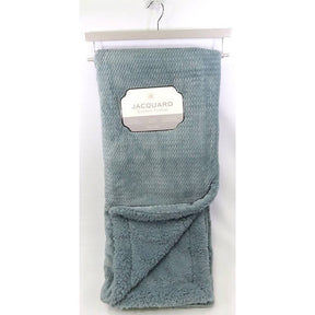 Jacquard Sherpa Reverse Throw Blanket Home Soft Things